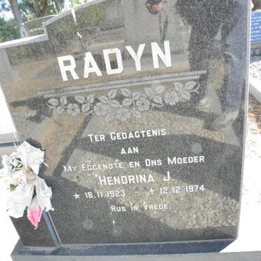 RADYN Hendrina J. 1923-1974