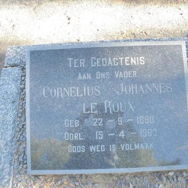 ROUX Cornelius Johannes, Le 1890-1963