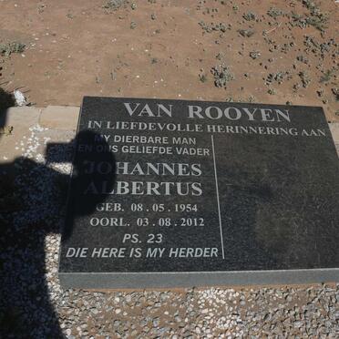 ROOYEN Johannes Albertus, van 1954-2012