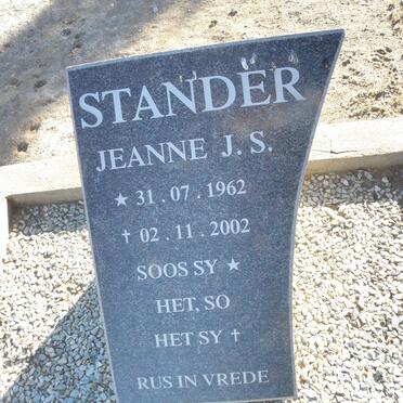 STANDER Jeanne J.S. 1962-2002