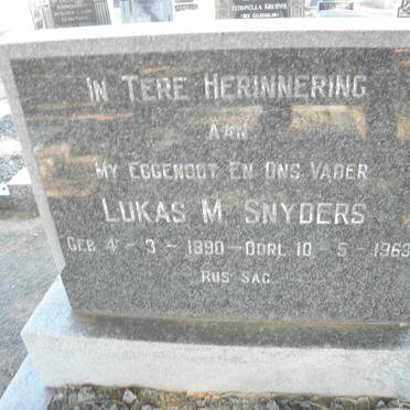SNYDERS Lukas M. 1890-1963