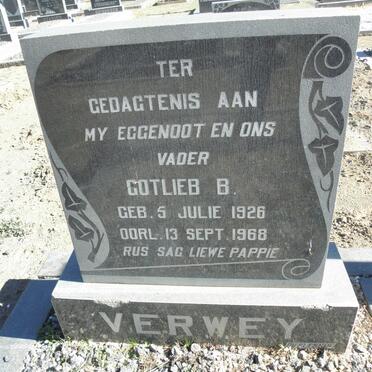 VERWEY Gotlieb B. 1926-1968