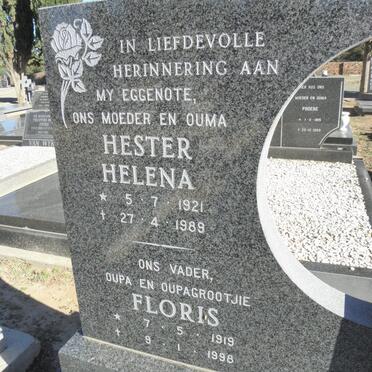 VISSER Floris 1919-1998 &amp; Hester Helena 1921-1989