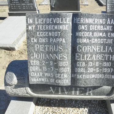 VIVIER Petrus Johannes 1907-1967 &amp; Cornelia Elizabeth 1910-1997