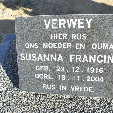 VERWEY Susanna Francina 1916-2004