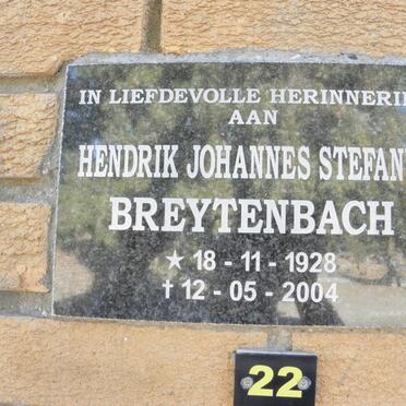 BREYTENBACH Hendrik Johannes Stefanus 1928-2004