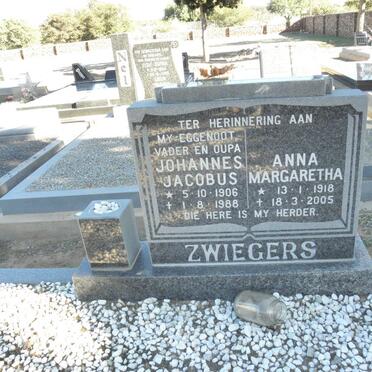 ZWIEGERS Johannes Jacobus 1906-1988 &amp; Anna Margaretha 1918-2005