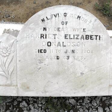 DONALDSON Harriet Elizabeth -1908