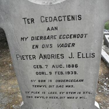 ELLIS Pieter Andries J. 1886-1939 &amp; Catherina J.M. 18??-?