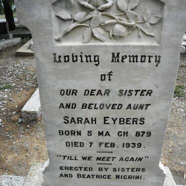 EYBERS Sarah 1879-1939