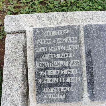 FOURIE Jonathan J. 1902-1946