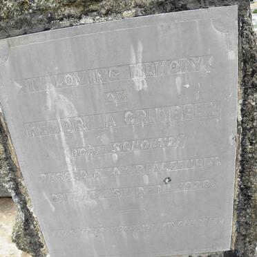 GRIMBEEK Hendrina nee SCHOLTZ -1928