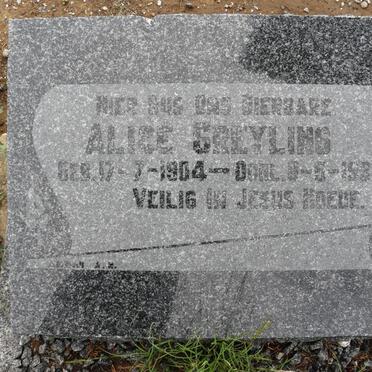 GREYLING Alice 1904-1933