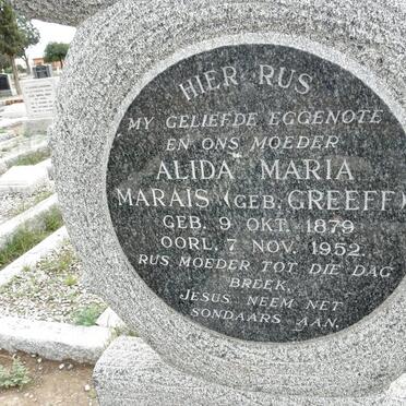 MARAIS Alida Maria nee GREEFF 1879-1952
