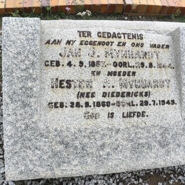 MYNHARDT Jan J. 1857-1944 &amp; Hester A. DIEDERICKS 1860-1949