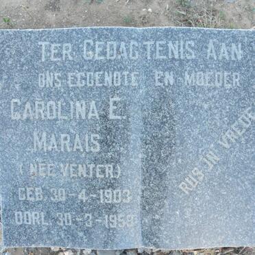 MARAIS Carolina E. nee VENTER 1903-1959
