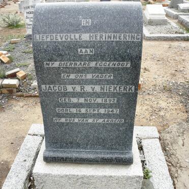 NIEKERK Jacob v R., van 1892-1947