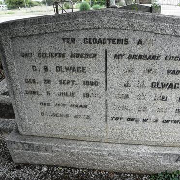 OLWAGE J.M. 1868-194? &amp; C.B. 1880-193?