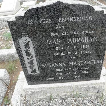 PEROLD Izak Abraham 1891-1934 &amp; Susanna Margaretha VAN DER BIJL 1895-1931