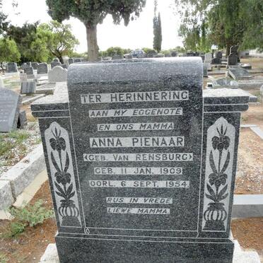 PIENAAR Anna nee van RENSBURG 1909-1954