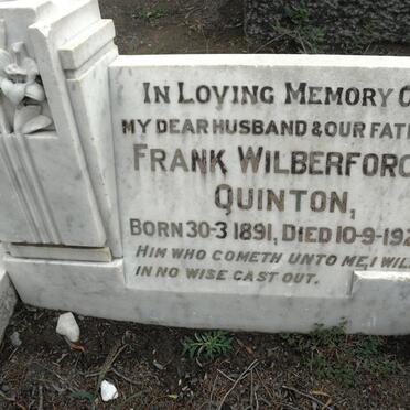 QUINTON Frank Wilberforce 1891-1928