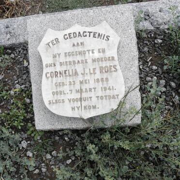 ROES Cornelia J., Le 1868-1941