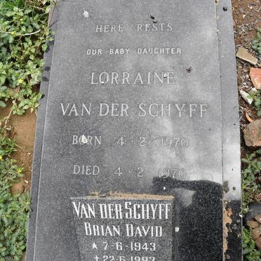 SCHYFF Brian, van der 1943-1993 :: VAN DER SCHYFF Lorraine 1970-1970