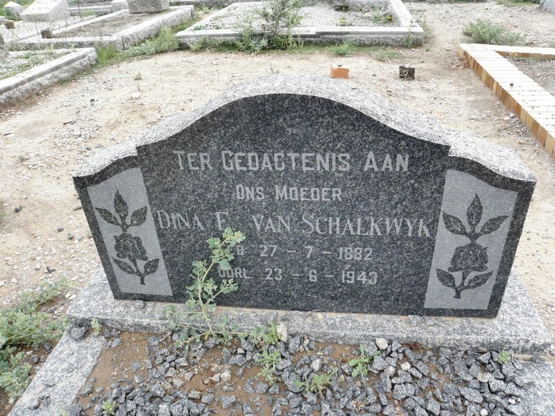 SCHALKWYK Dina E., van 1882-1943