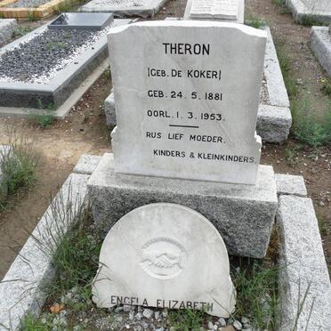 THERON Engela Elizabeth nee de KOKER 1881-1953