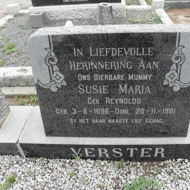 VERSTER Susie Maria nee REYNOLDS 1896-1981