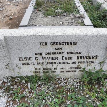 VIVIER Elsie C. nee KRUGER 1889-1951
