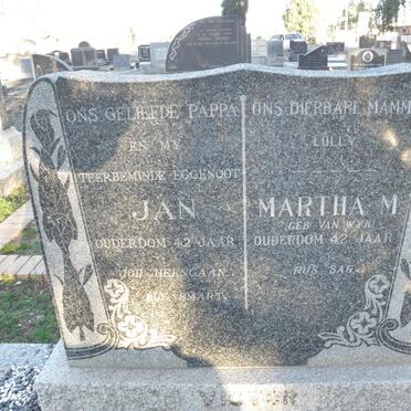 VICTOR Jan &amp; Martha M. VAN WYK 