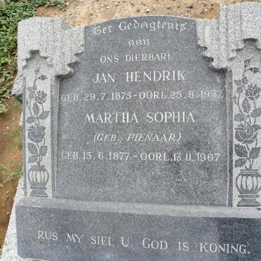 VIVIER Jan Hendrik 1875-1957 &amp; Martha Sophia PIENAAR 1877-1967