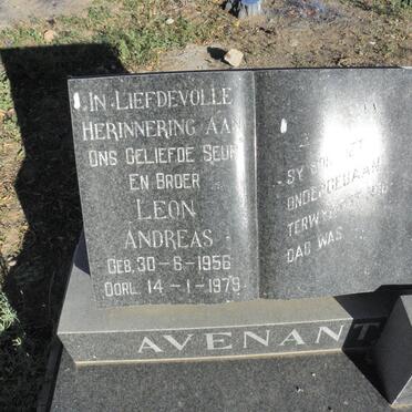 AVENANT Leon Andreas 1956-1979