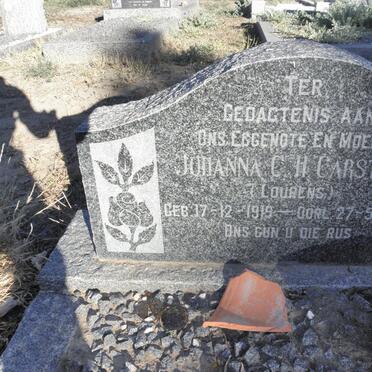 CARSTENS Johanna C.H. nee LOURENS 1919-1957