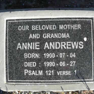 ANDREWS Annie 1900-1990
