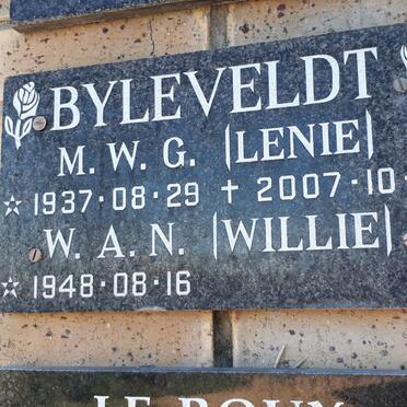 BYLEVELDT W.A.N. 1948- &amp; M.W.G. 1937-2007