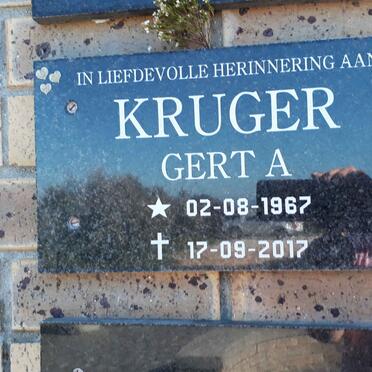 KRUGER Gert A. 1967-2017