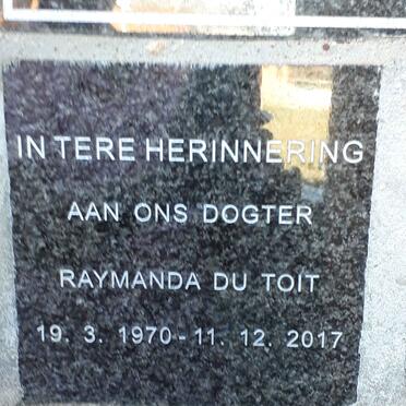 TOIT Raymanda, du 1970-2017