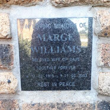 WILLIAMS Marge 1919-2003