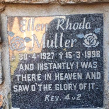 MULLER Ellen Rhoda 1927-1998
