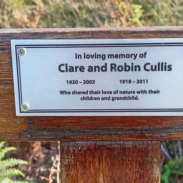 CULLIS Robin 1918-2011 &amp; Clare 1920-2003