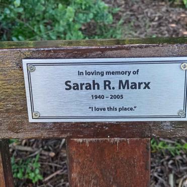 MARX Sarah R. 1940-2005