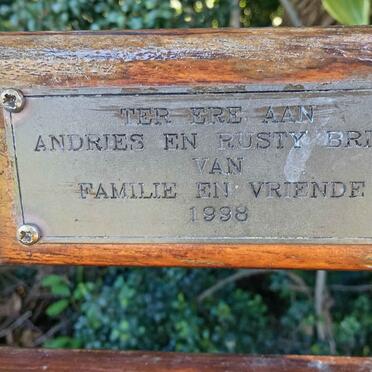 BRINK Andries &amp; Rusty