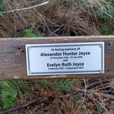 JOYCE Alexander Hunter 1904-2000 &amp; Evelyn Ruth 1907-2003