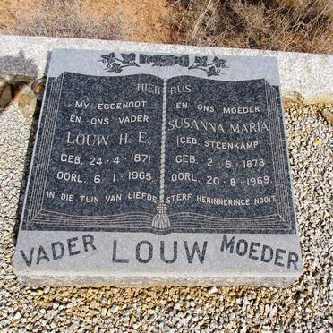 LOUW H.E. 1871-1965 &amp; Susanna Maria STEENKAMP 1878-1969