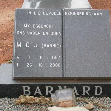 BARNARD M.C.J. 1917-2000