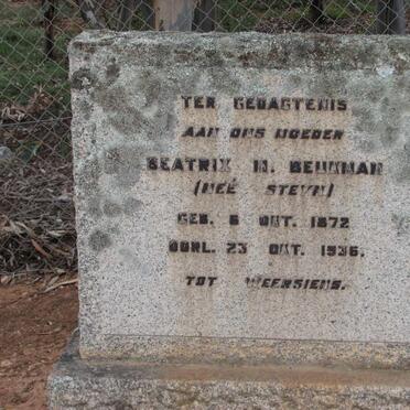 BEUKMAN Beatrix M. nee STEYN 1872-1936