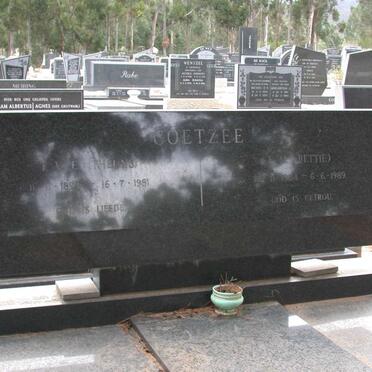 COETZEE ? 18?-1981 &amp; Bettie ?-1989