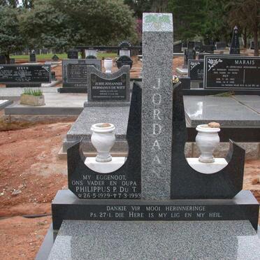 JORDAAN Philippus P. Du T. 1929-1993